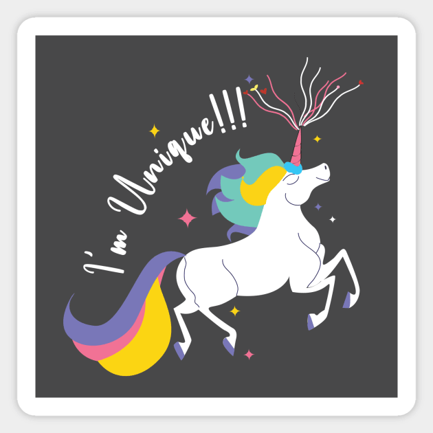 UU, Unique Unicorn Sticker by emma17